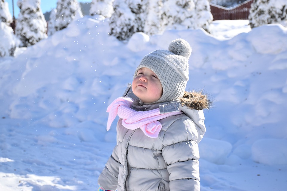 תינוק , כובע , שלג , חורף
